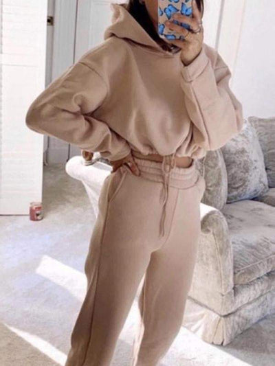 Long-sleeved Two-piece Athleisure Suit