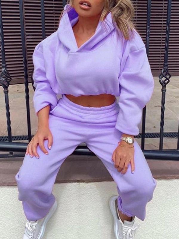 Long-sleeved Two-piece Athleisure Suit